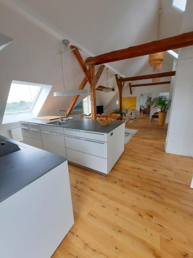 Luxurioeses Loft Mit Schoenem Blick Tremsbüttel Exteriör bild